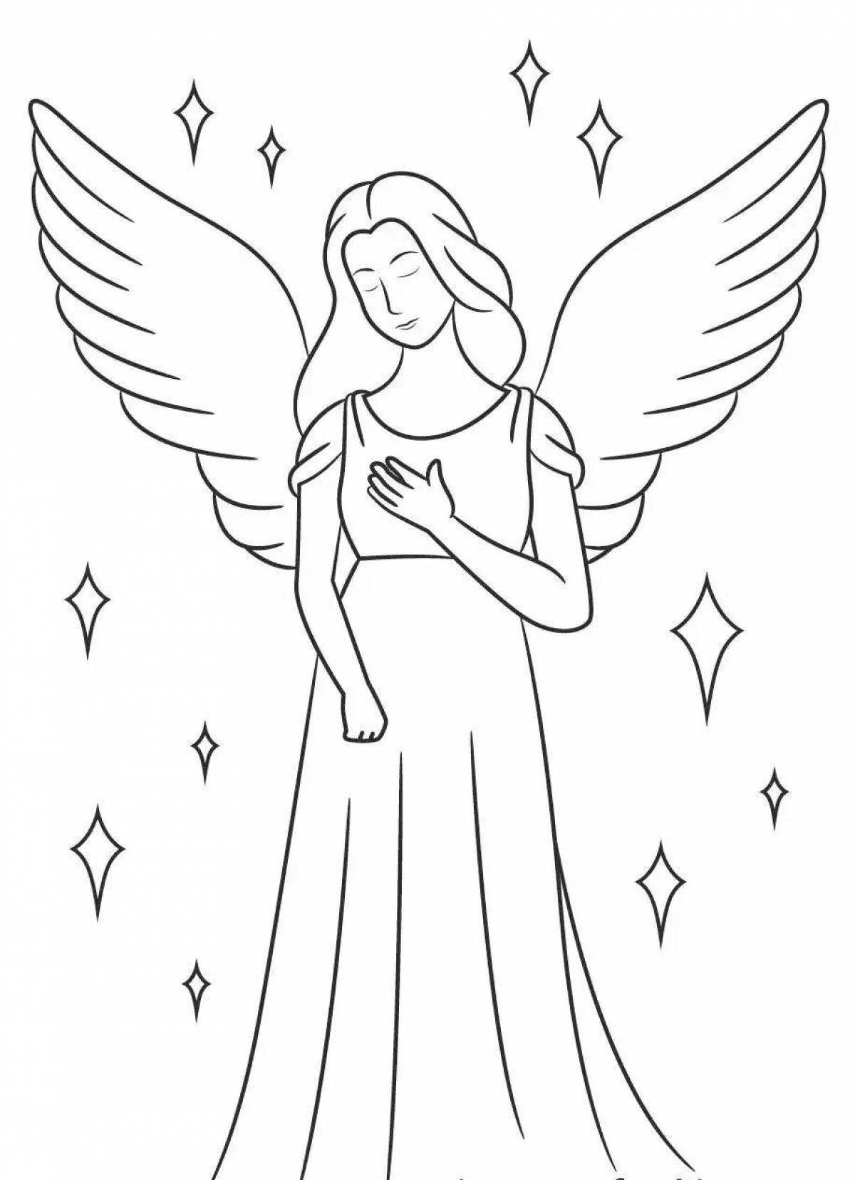 Shining guardian angel coloring book