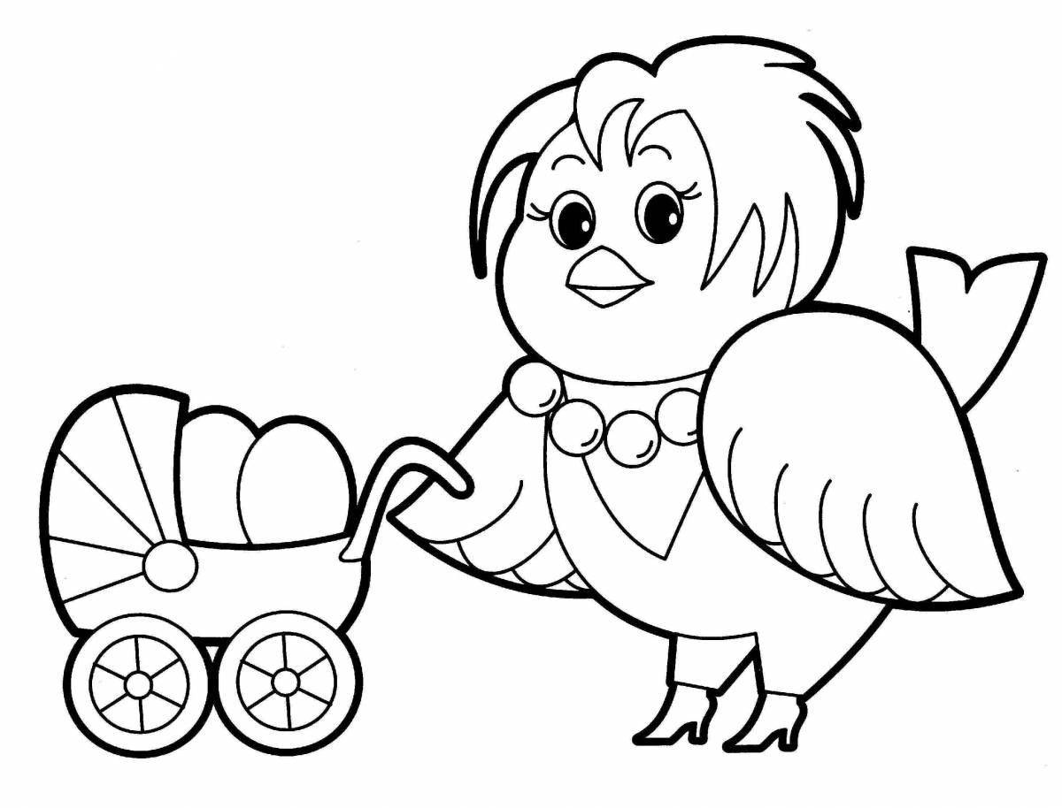 Sparkling animal coloring pages for kids 3 4
