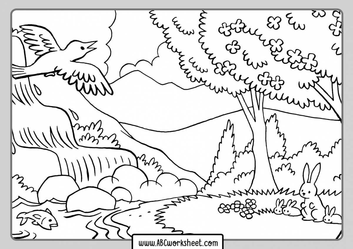Fabulous nature coloring book for 7 year olds