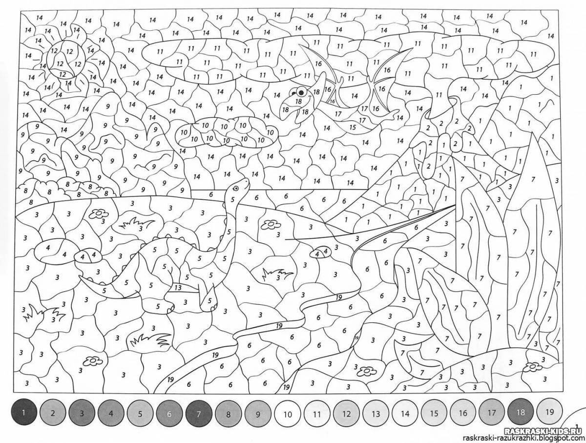 Comforting coloring by numbers 12 years old