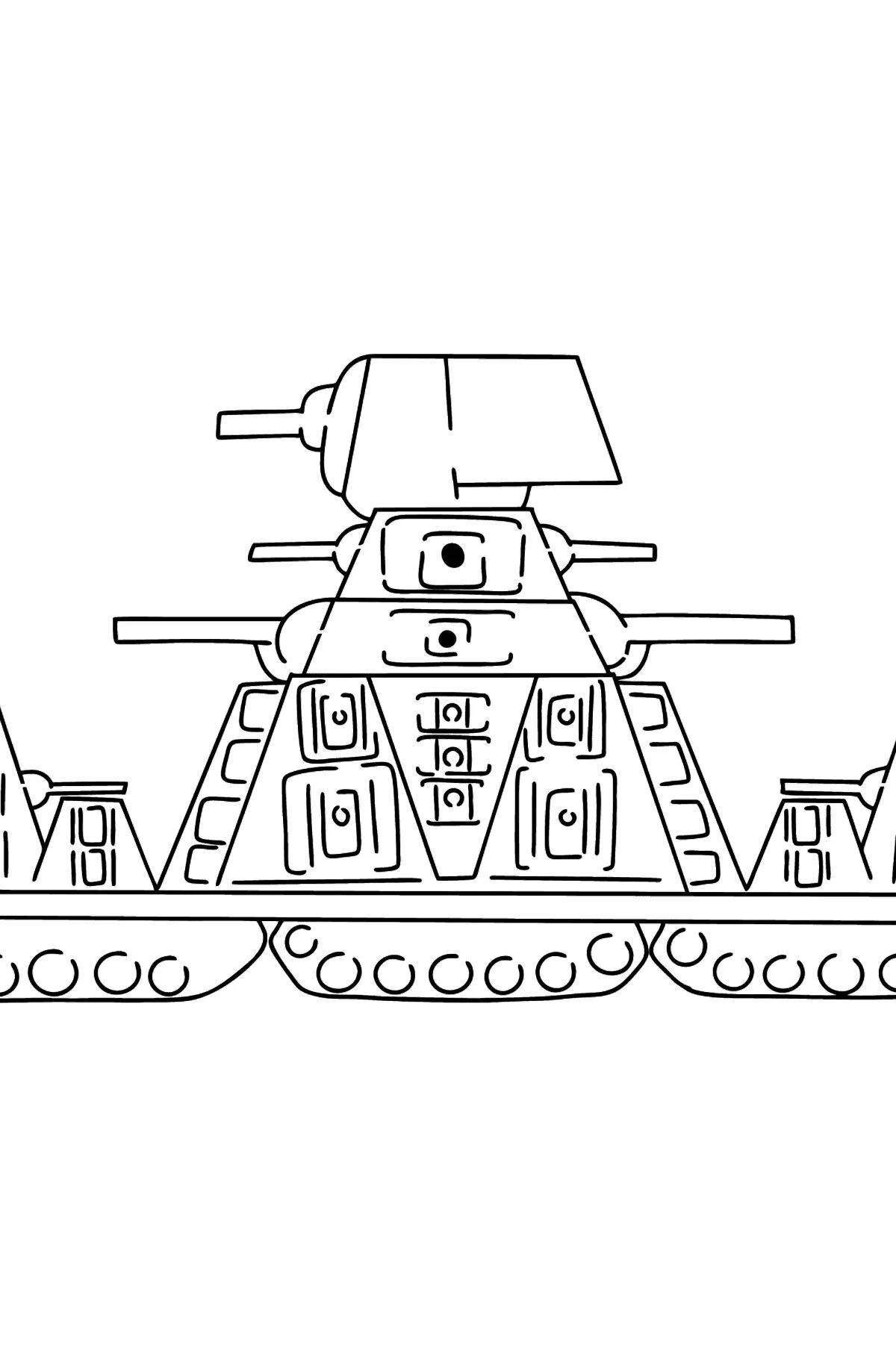 Анимированная раскраска дора танк