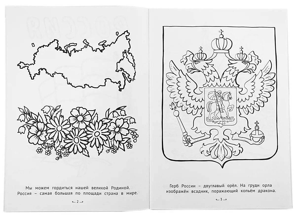 Символы россии для детей дошкольного возраста картинки распечатать