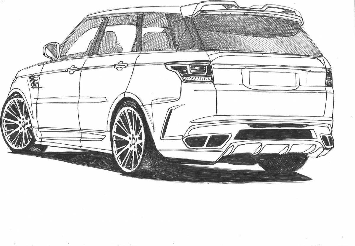 Как нарисовать машину range rover