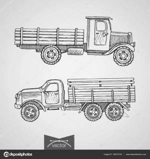 Машина полуторка в годы войны рисунок