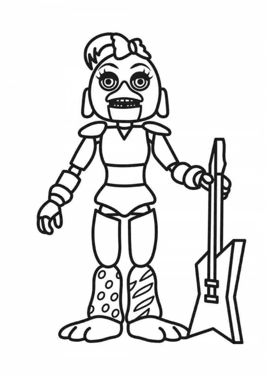Coloring Pages Animatronics fnaf 9 roxy (26 pcs) - download or print ...