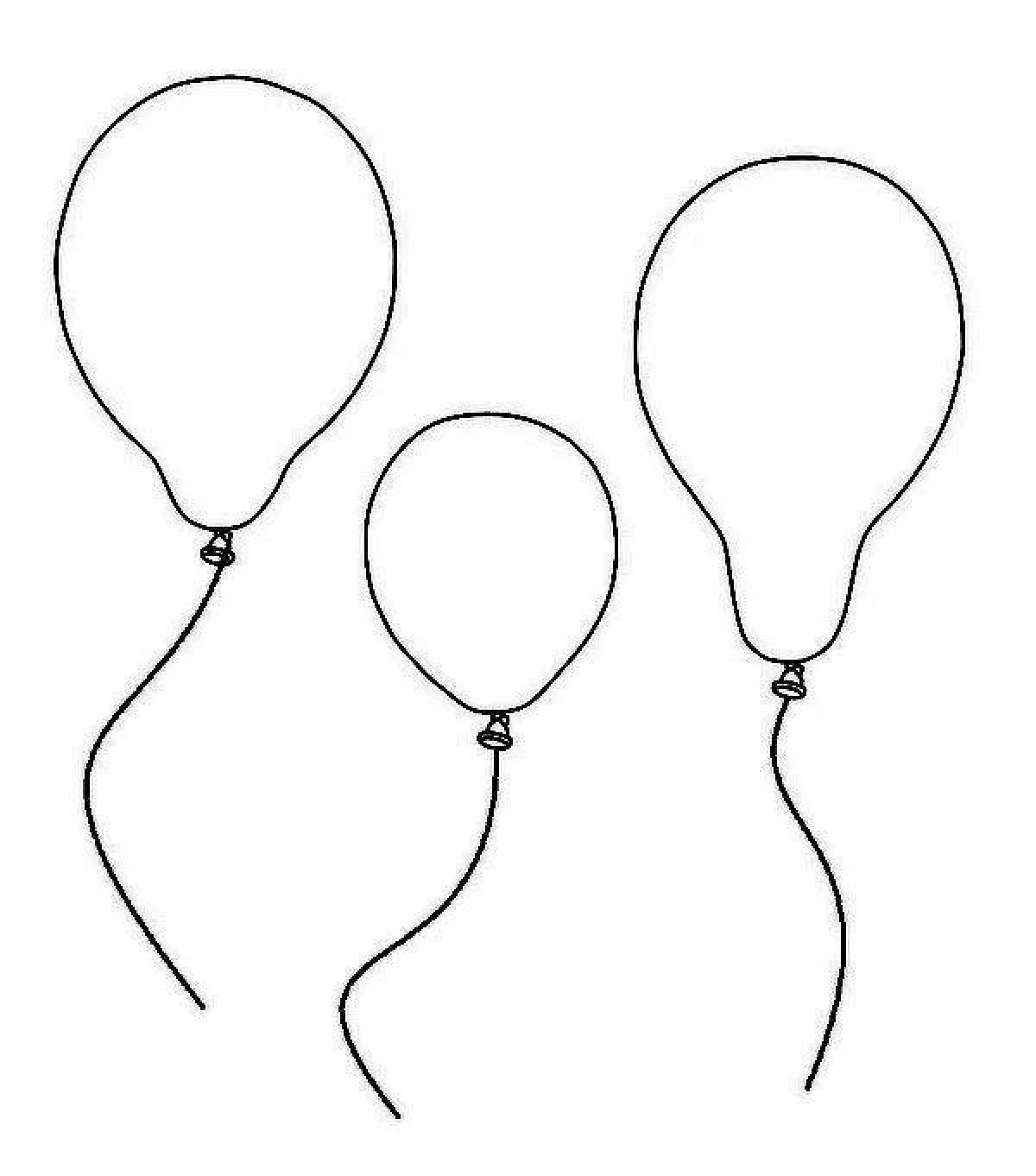 Colored balloon coloring page