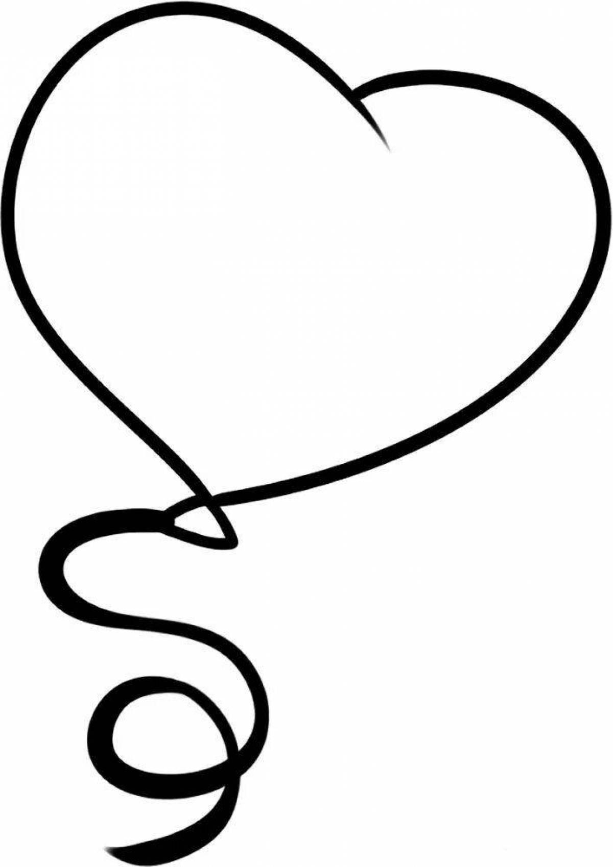 Glowing balloon coloring page