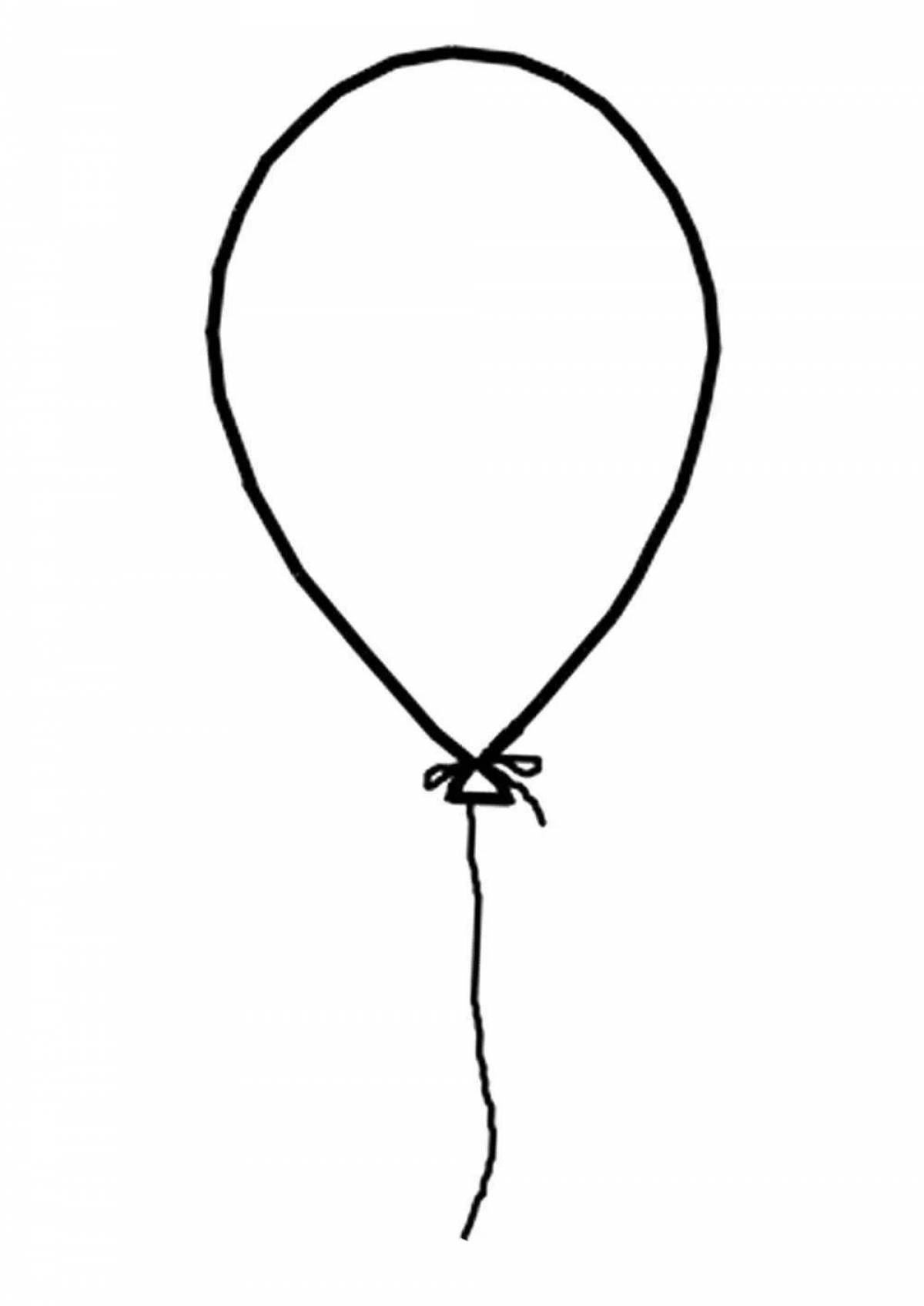 Glitter balloon coloring page