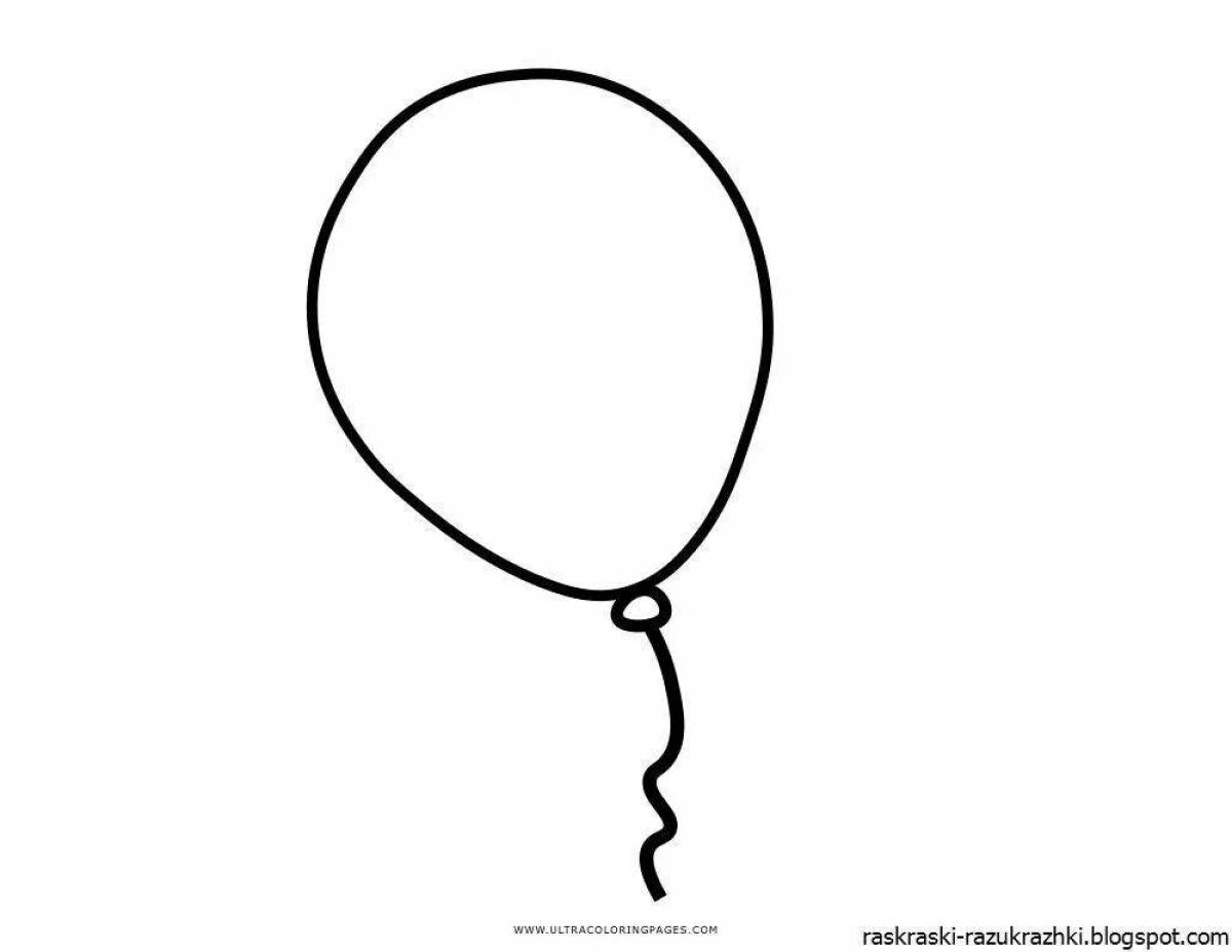 Sparkling hot air balloon coloring page