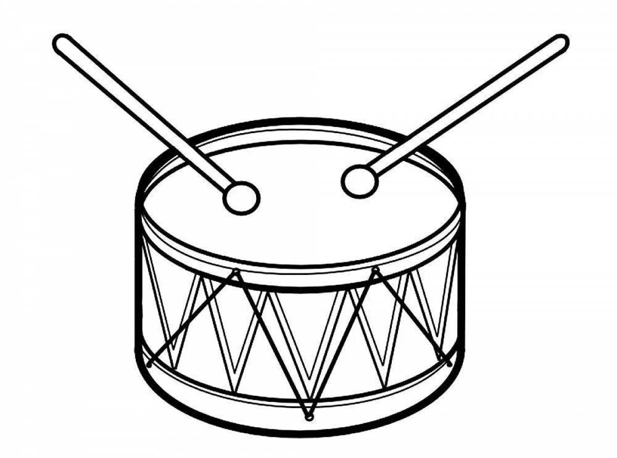 Colorful musical instruments coloring pages for kids