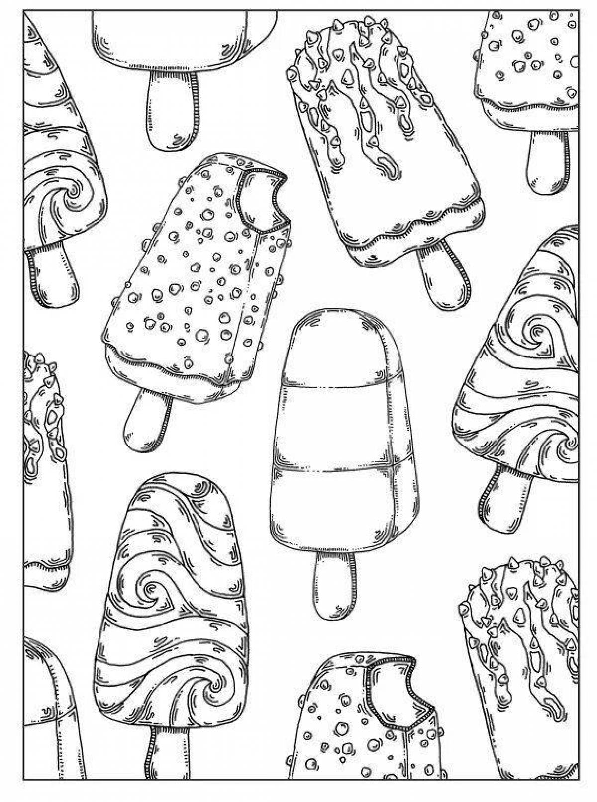 Coloring page sweet popsicle