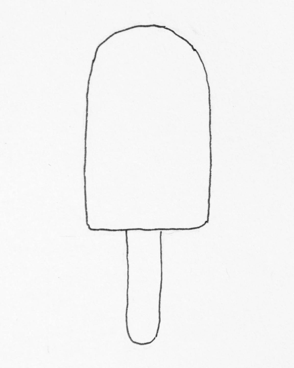 Color-happy popsicle coloring page