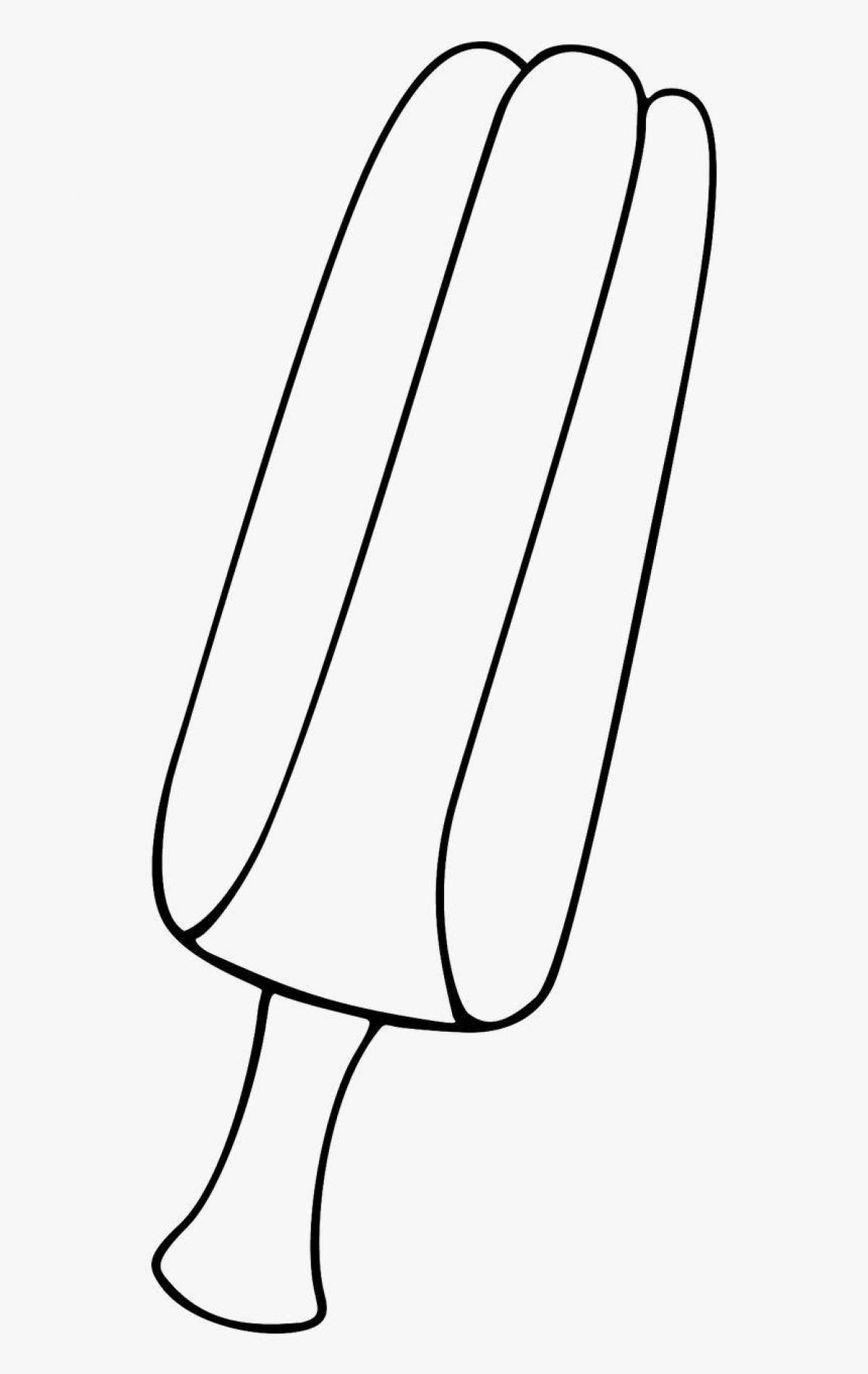 Fun popsicle coloring page