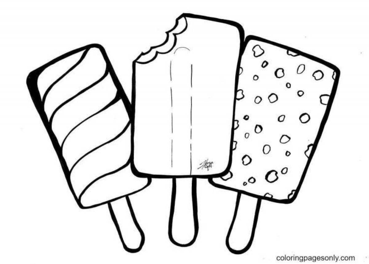 Coloring pages with popsicles