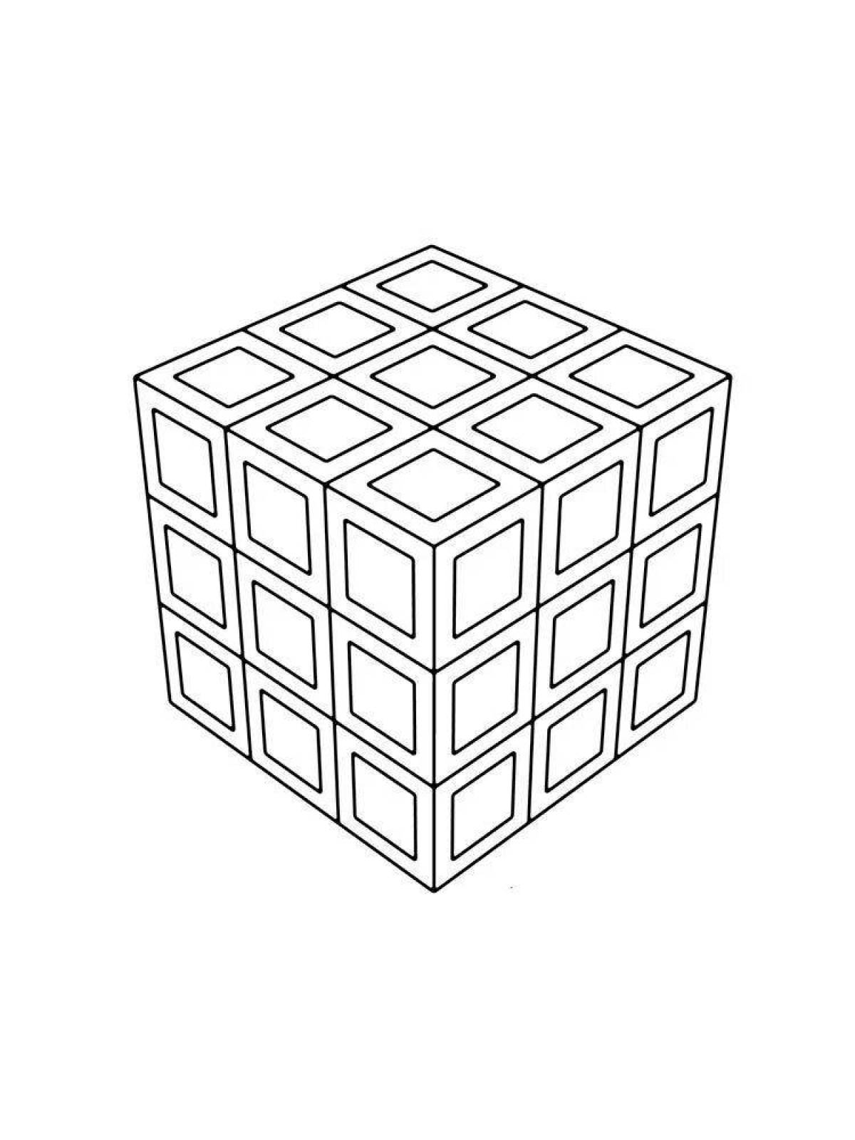 Exciting rubik's cube coloring