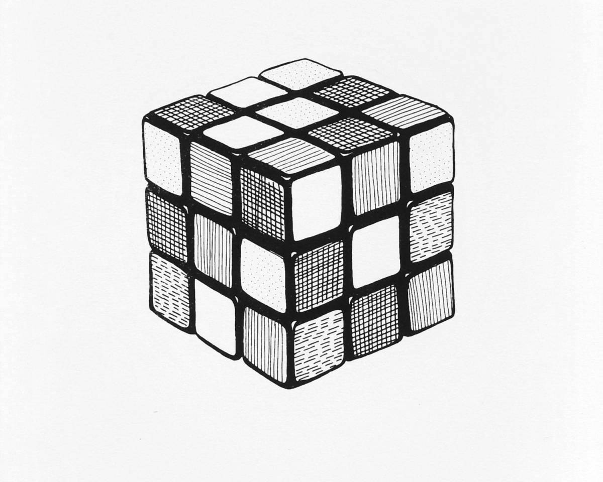 Color magnetic rubik's cube coloring book