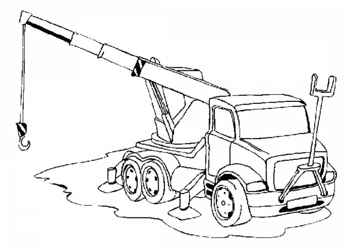 Luxury crane coloring page