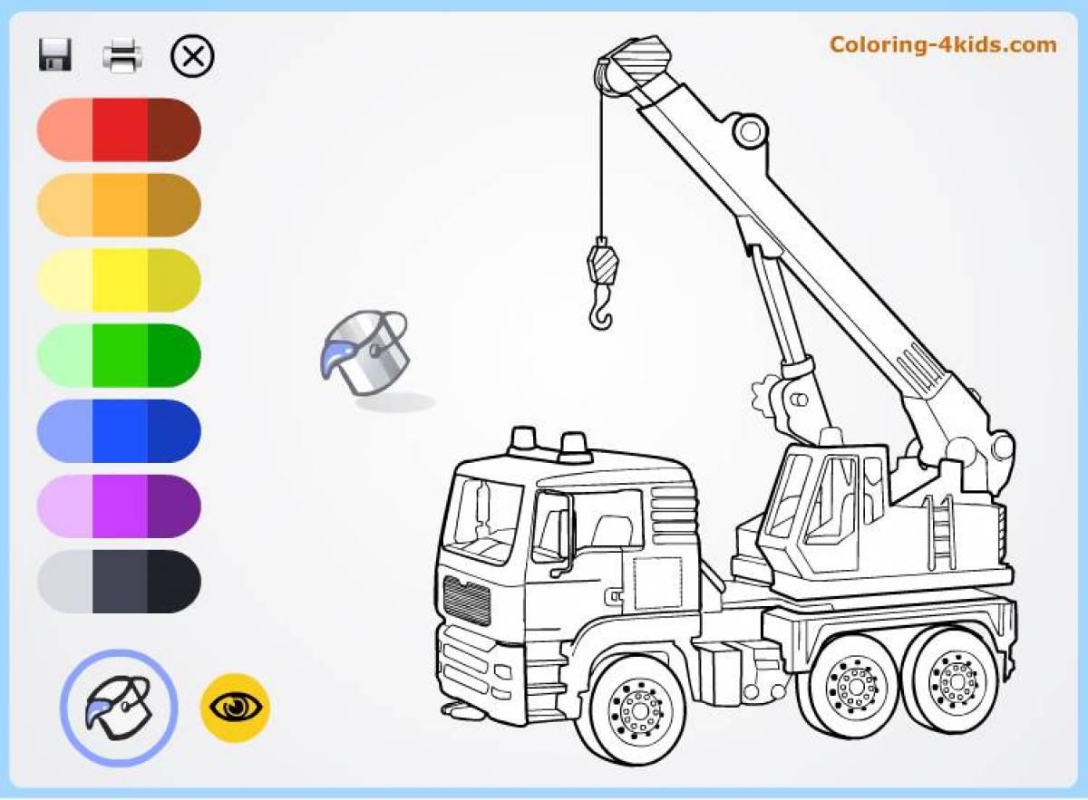 Coloring bright crane