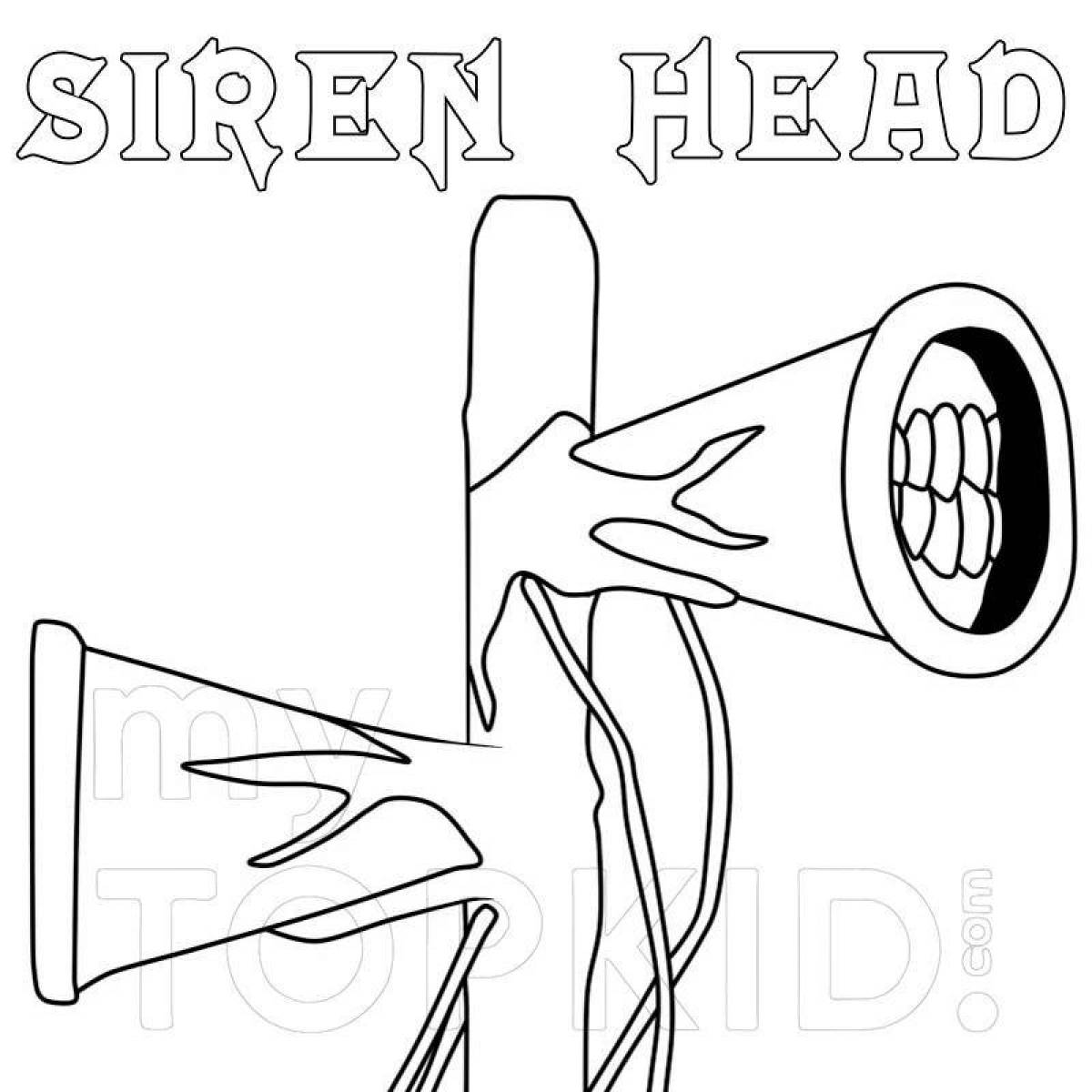 Great siren head coloring page for kids