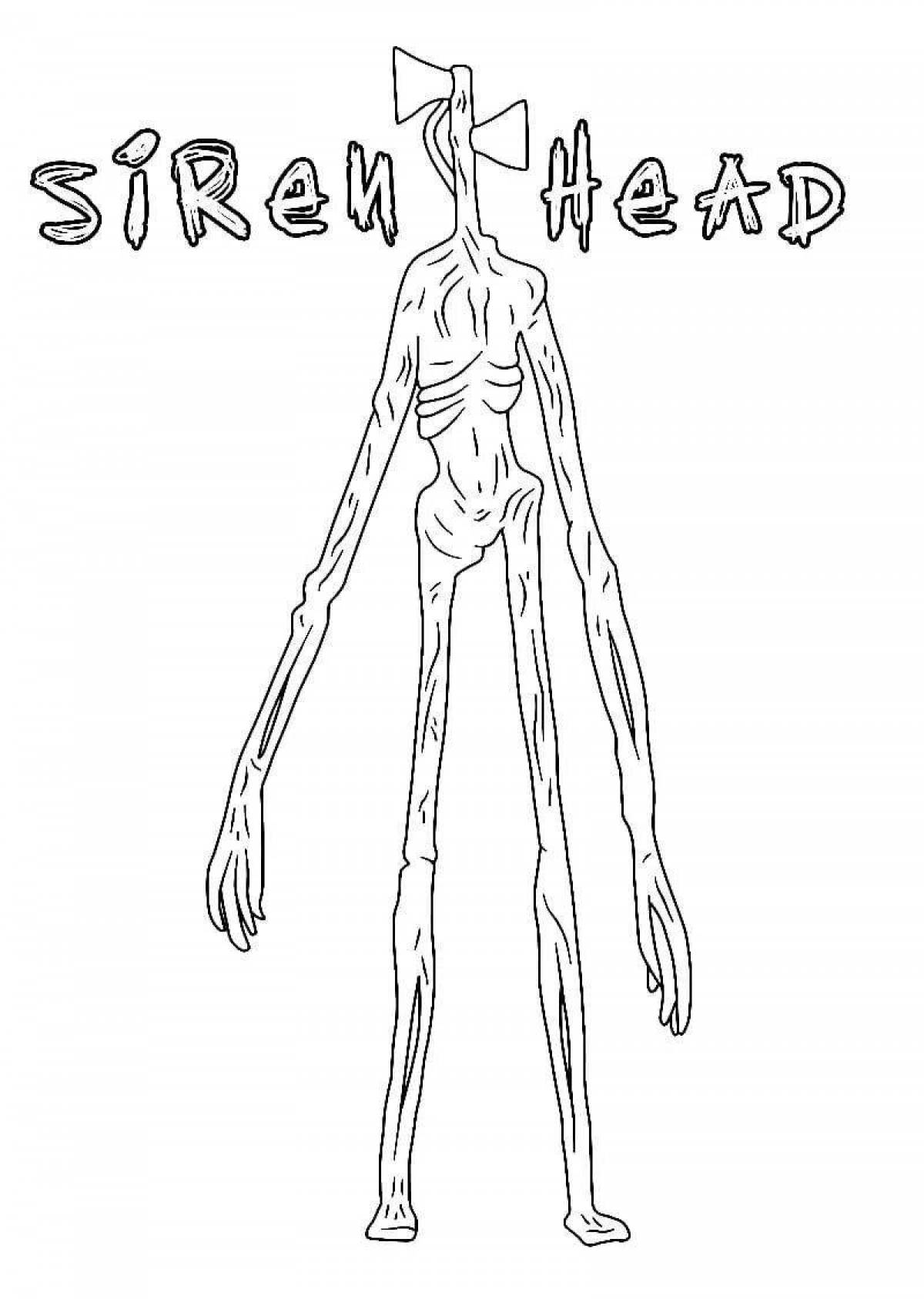 Amazing siren head page for kids