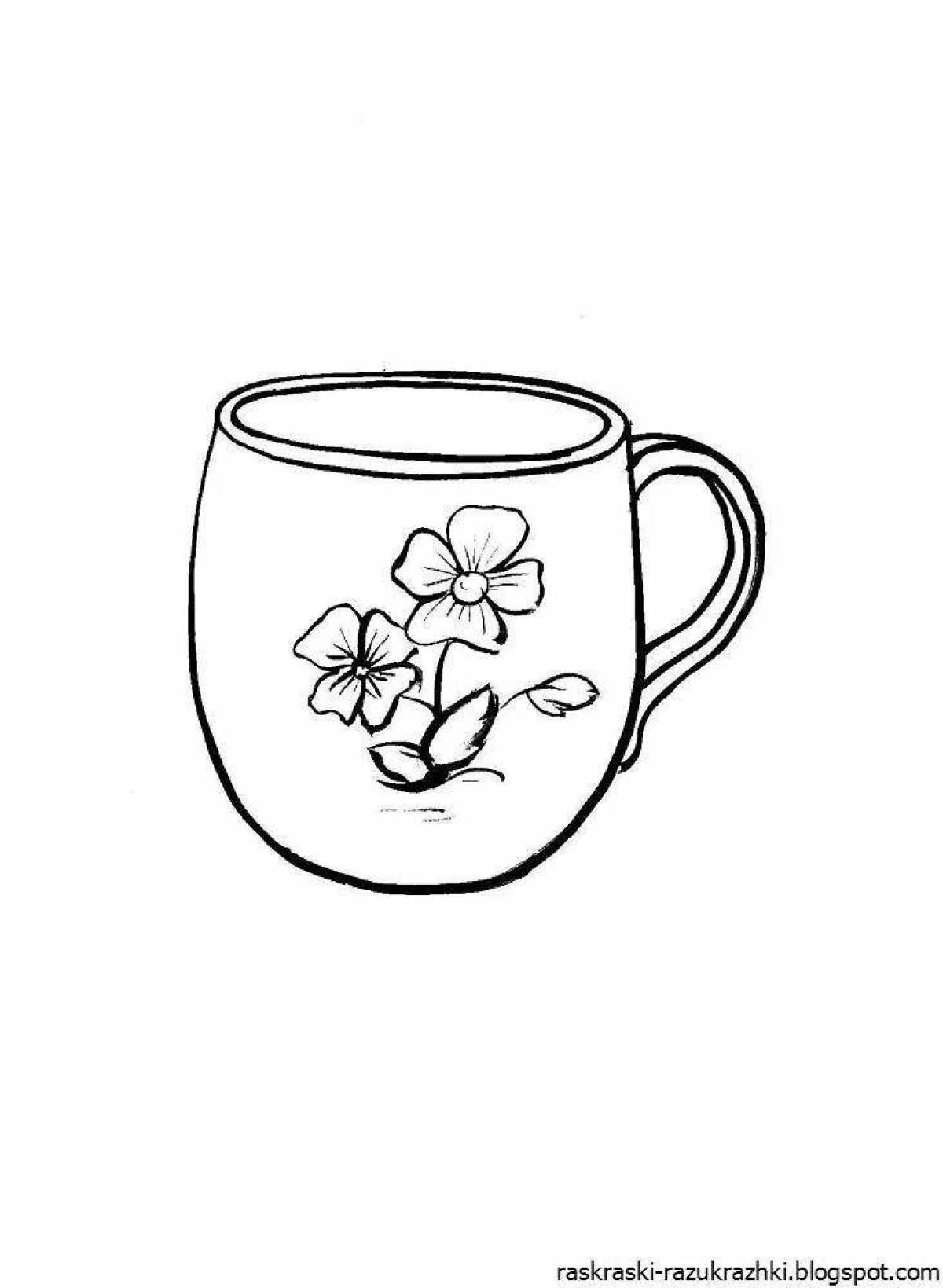 Creative coloring mug for preschoolers