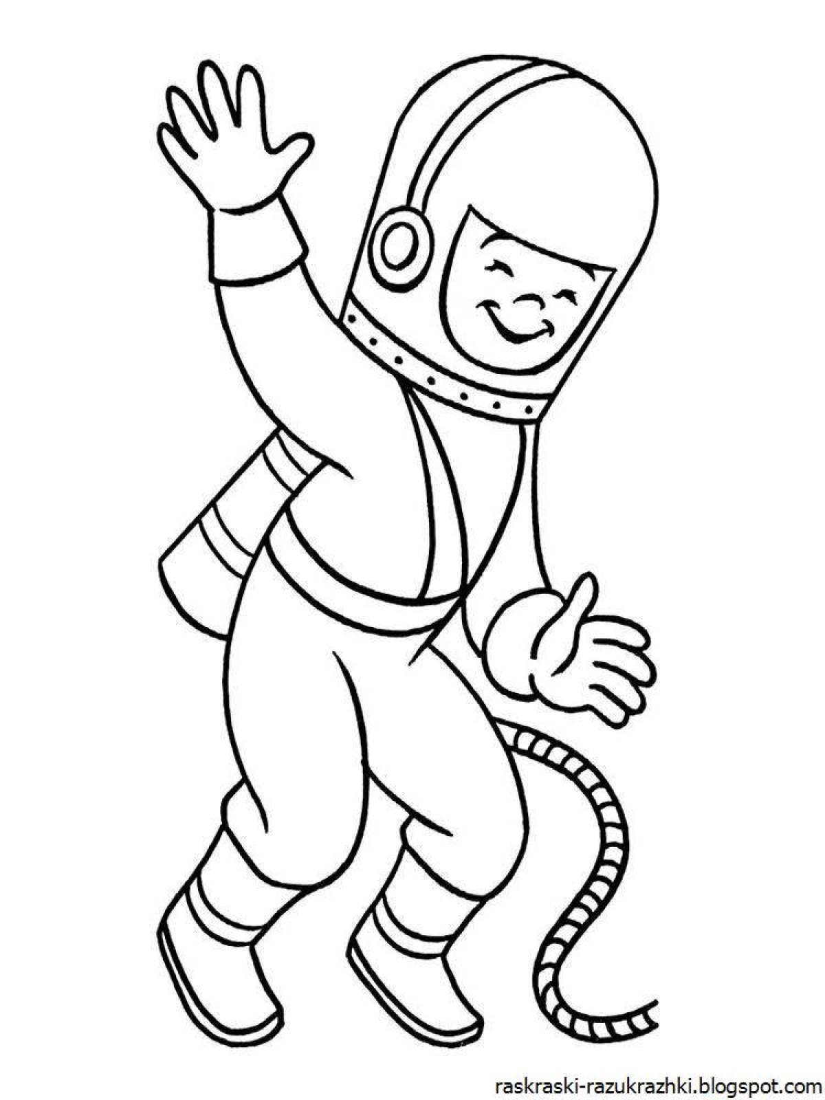 Awesome astronaut coloring page