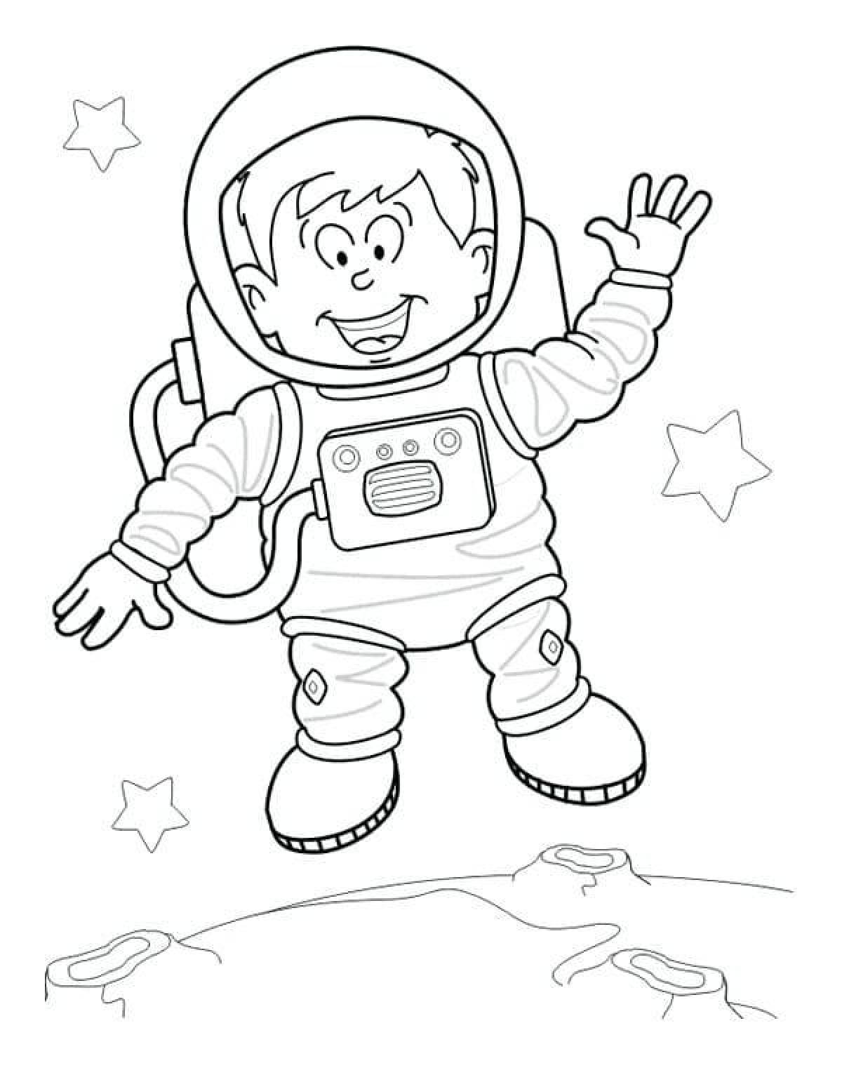 Innovative astronaut coloring page