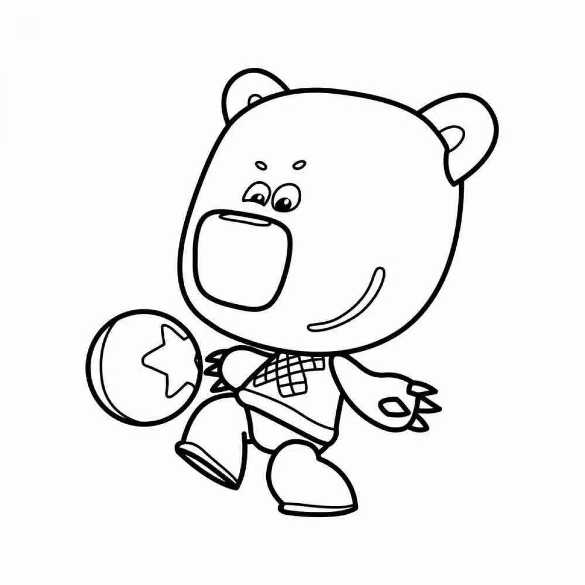 Animated coloring bears for kids