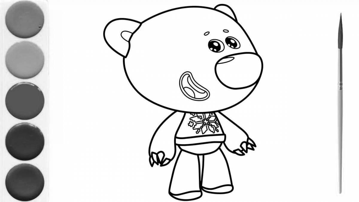 Naughty bear coloring pages for kids