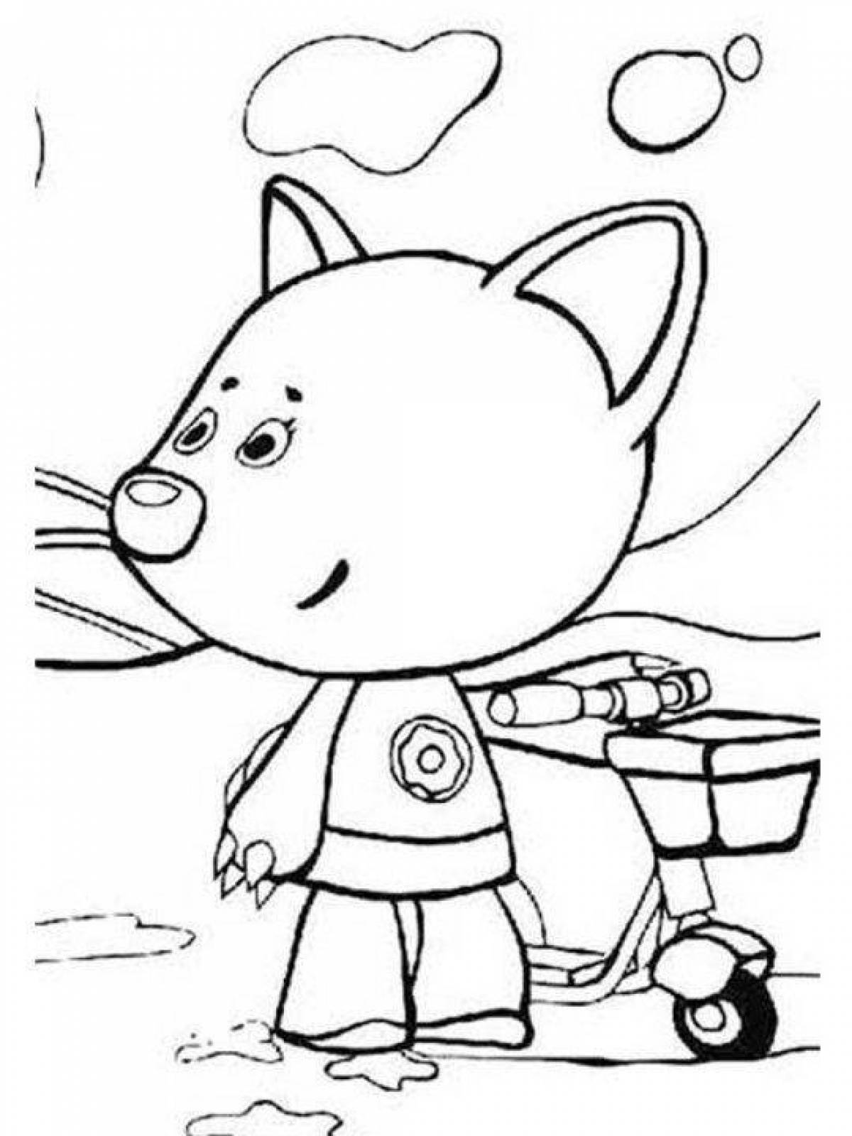 Crazy bear coloring pages for kids
