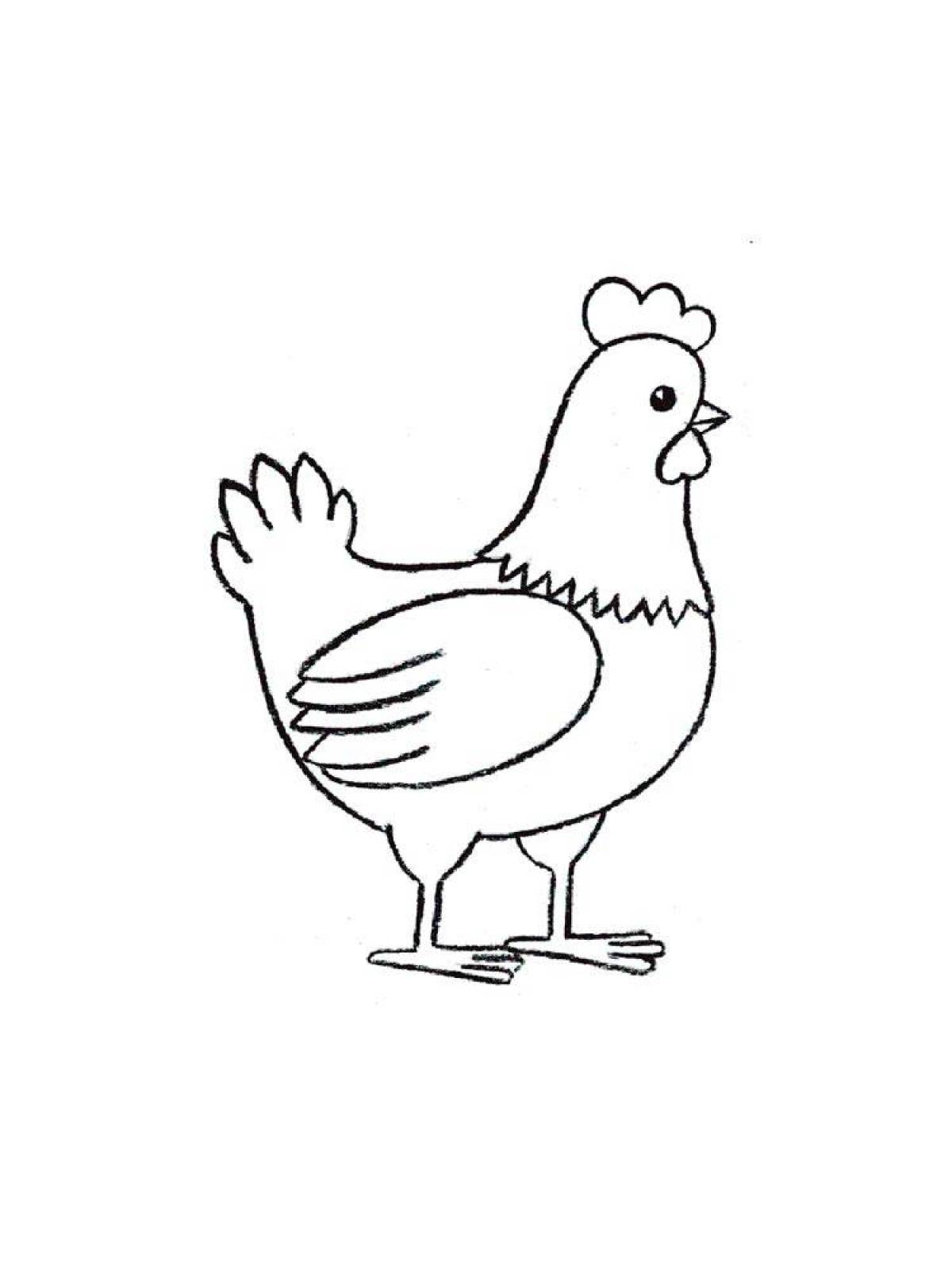 Rampant chicken coloring book