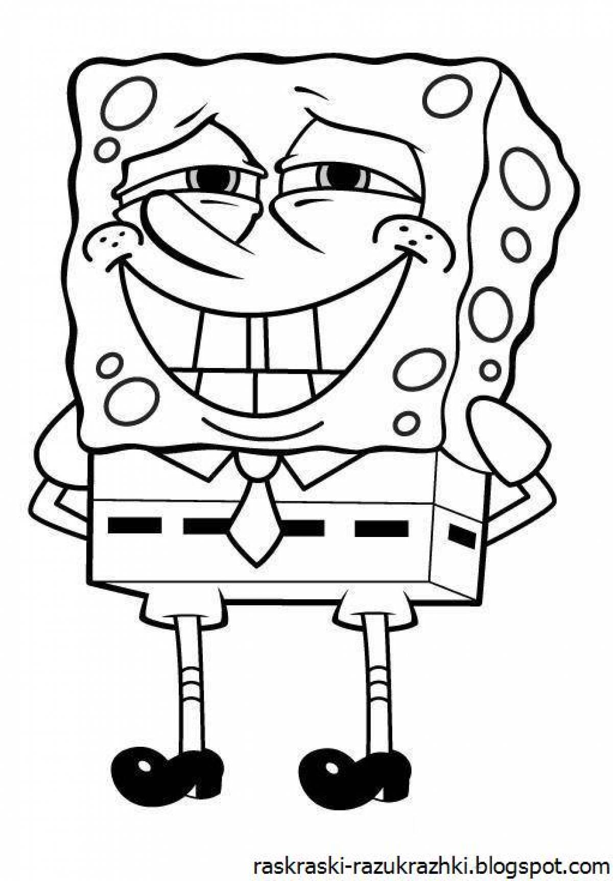 Amazing Spongebob coloring pages for kids
