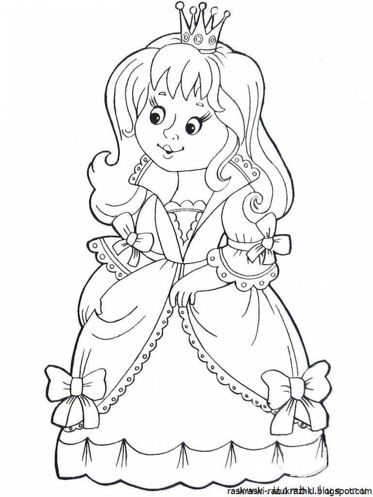 Dreamy princess coloring book for kids 3-4 years old