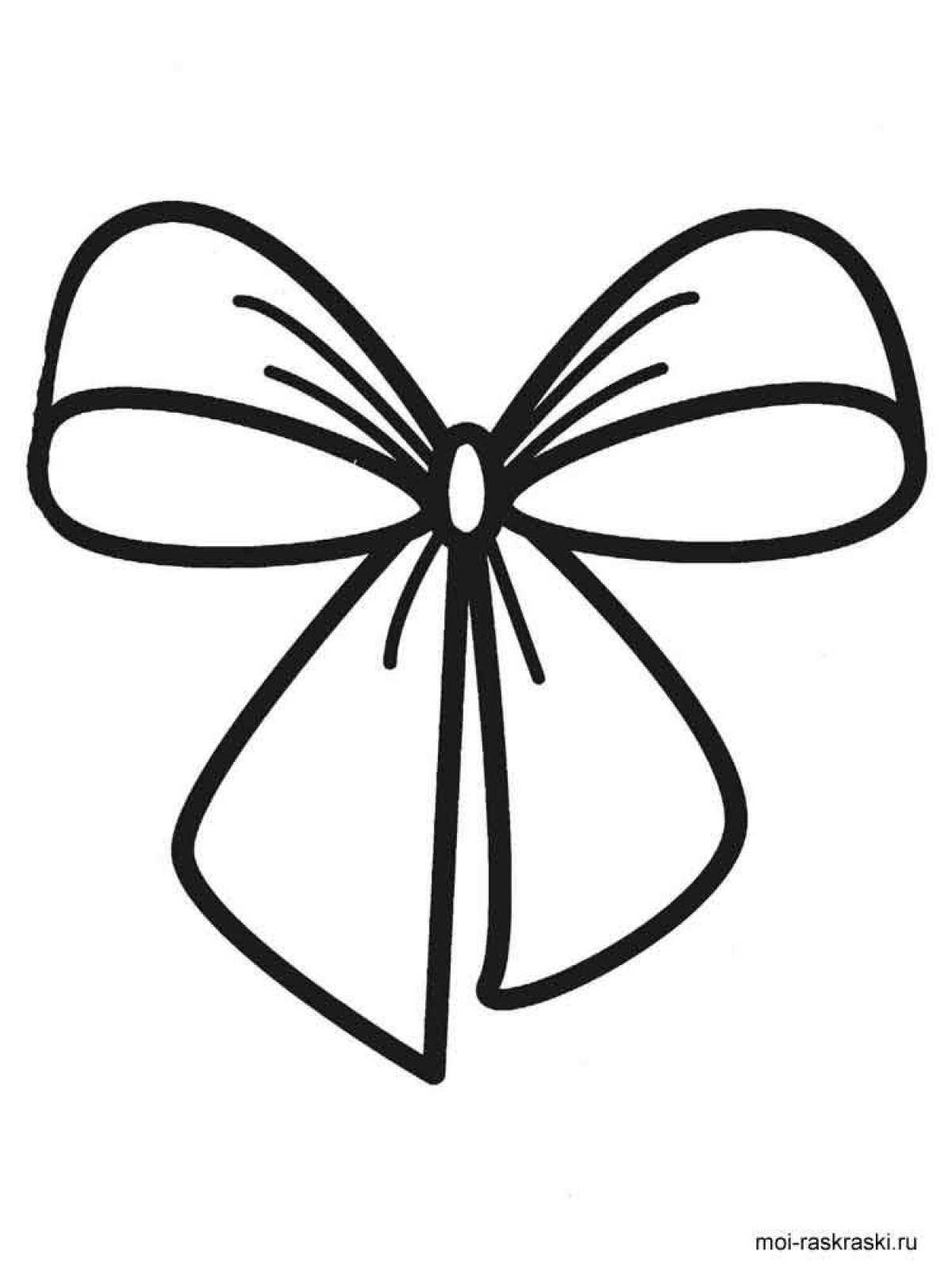 Fancy bow coloring page