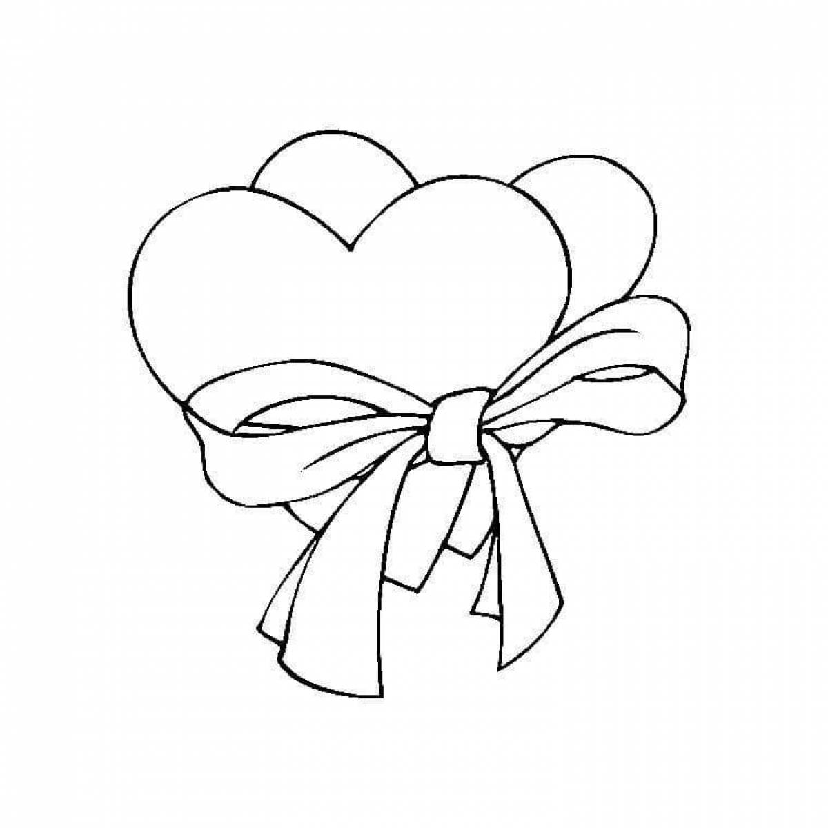 Adorable bow coloring page