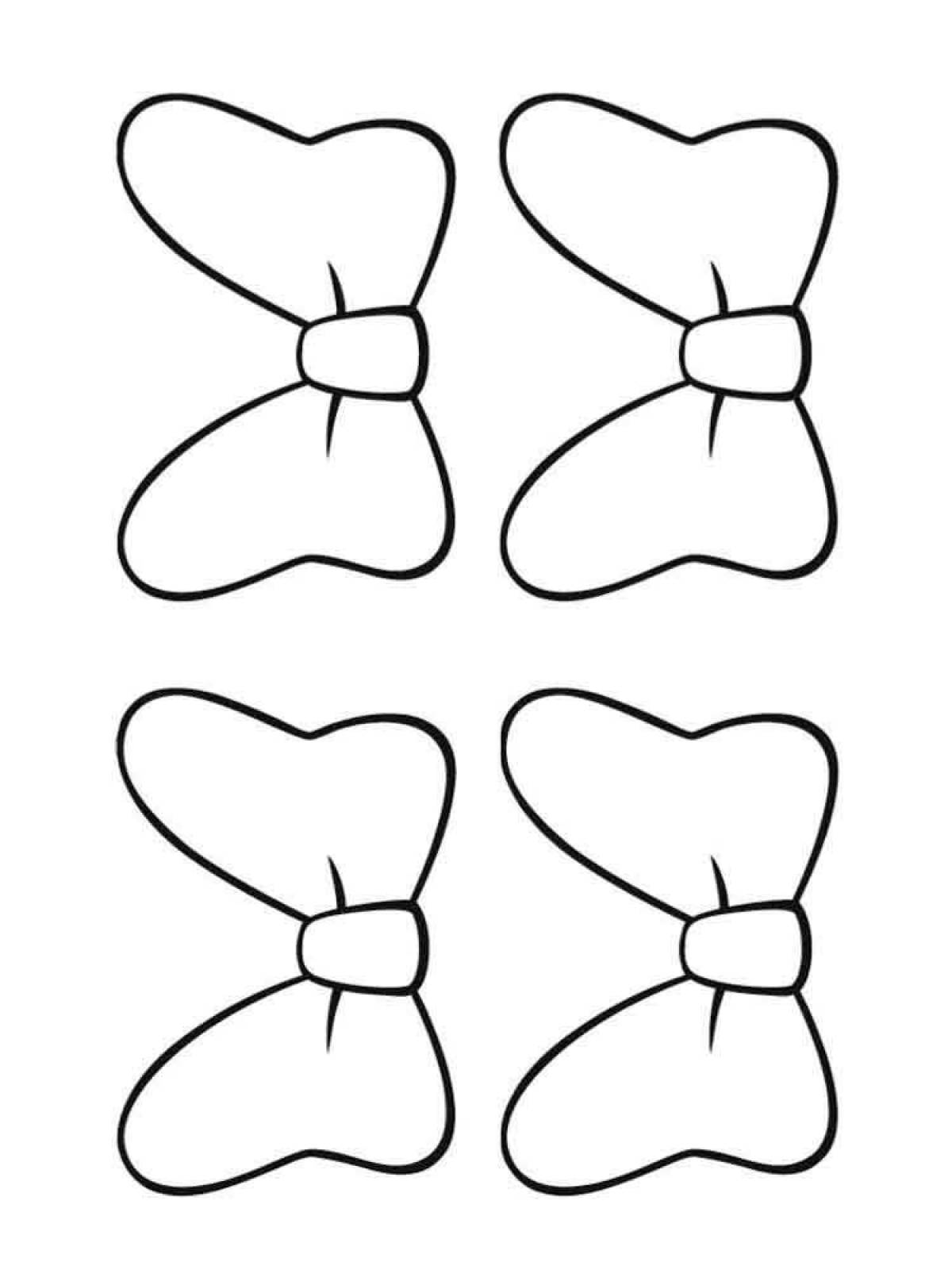 Decorative bow coloring page