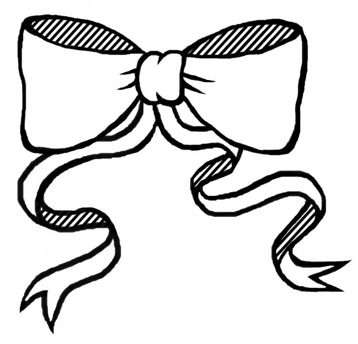 Complex bow coloring page