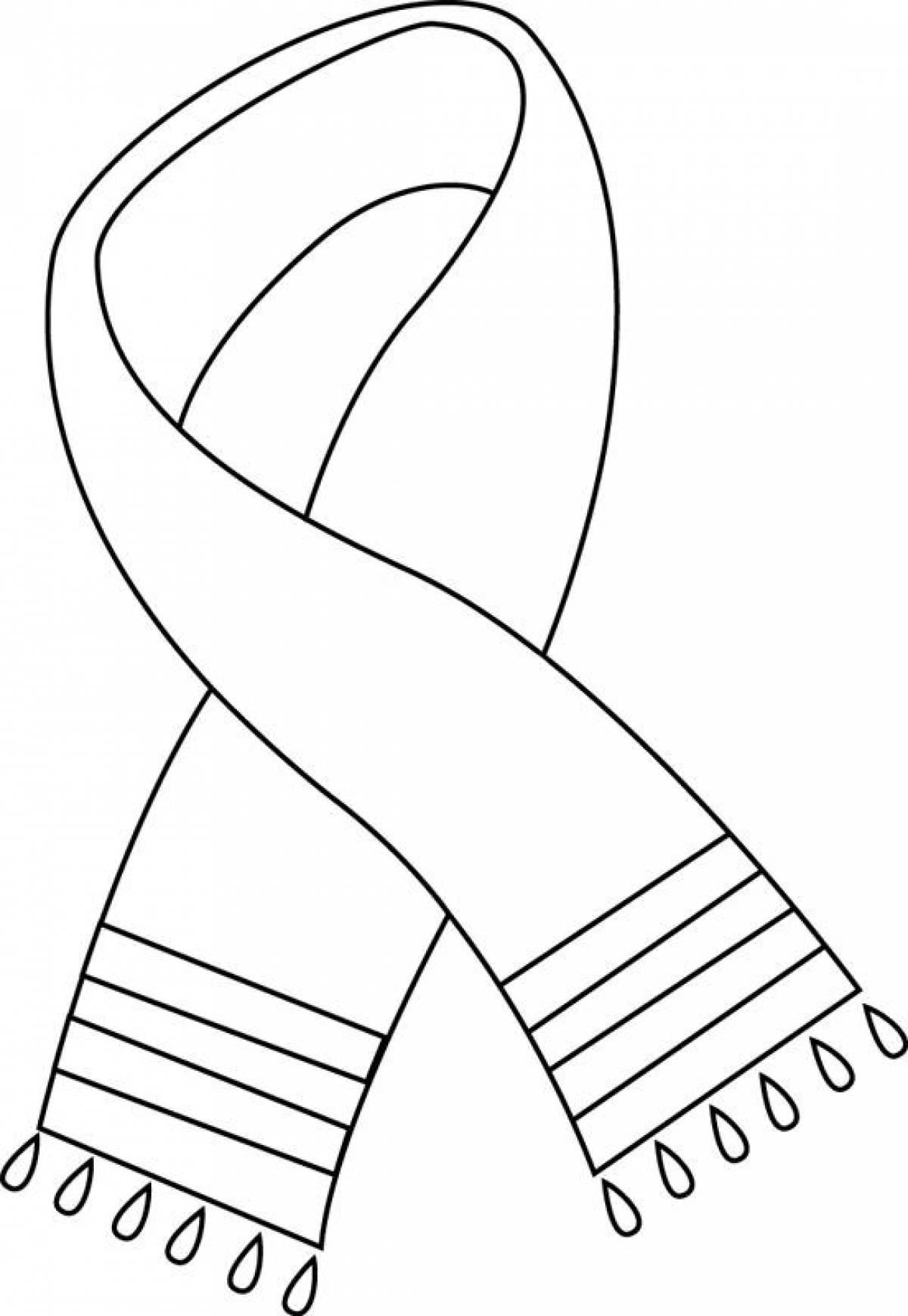 Flying scarf coloring page