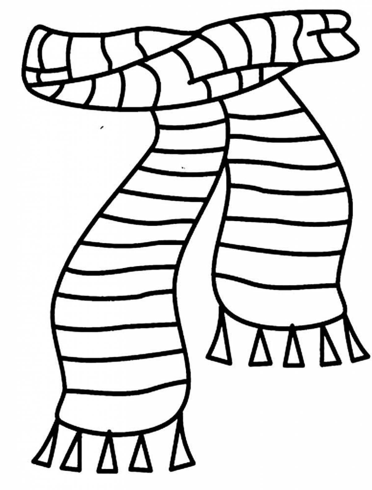 Fine scarf coloring page