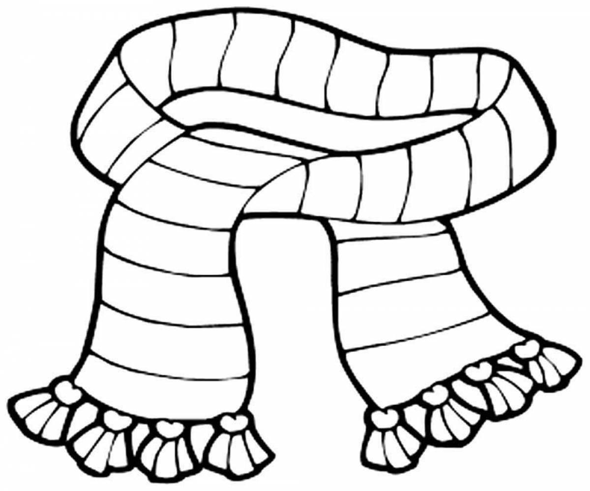 Glowing scarf coloring page