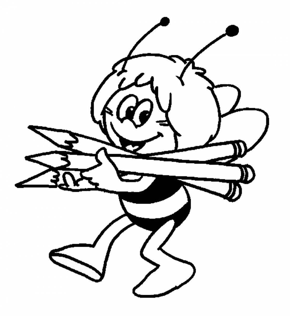 Colouring friendly bee