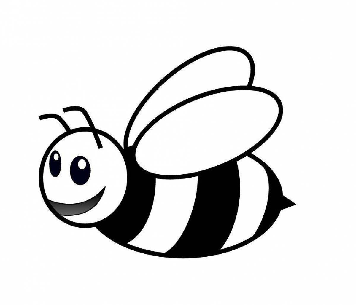 Coloring book bright bee