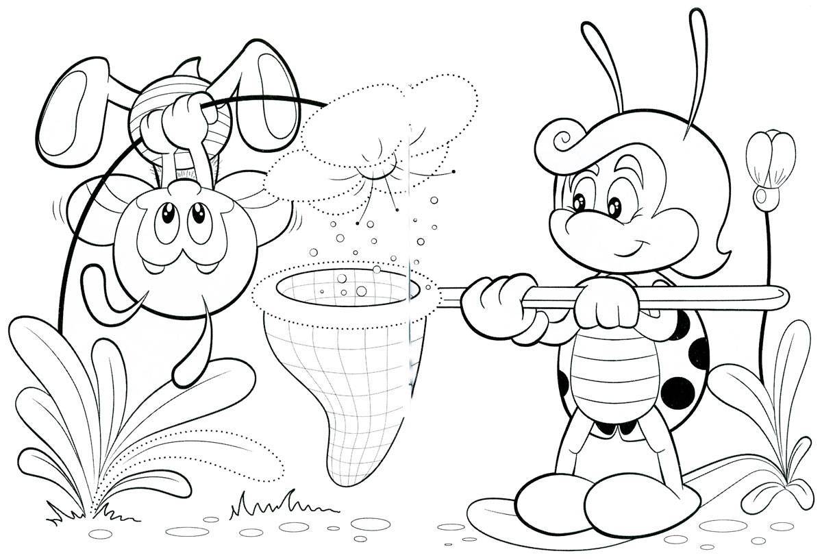 Charming bee coloring book
