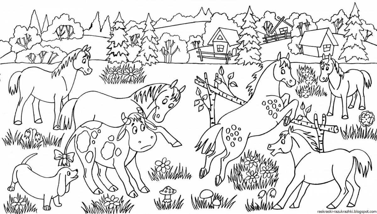 Fun coloring pages for pets for 5-7 year olds