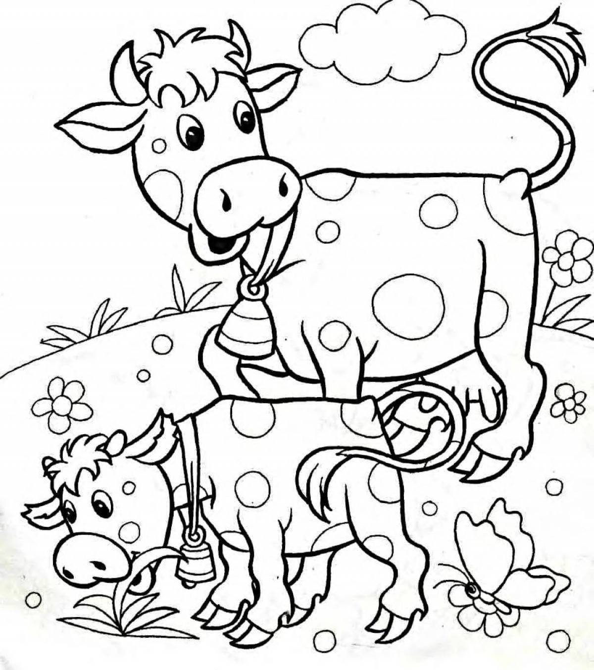 Fluffy coloring pages pets for children 5-7 years old