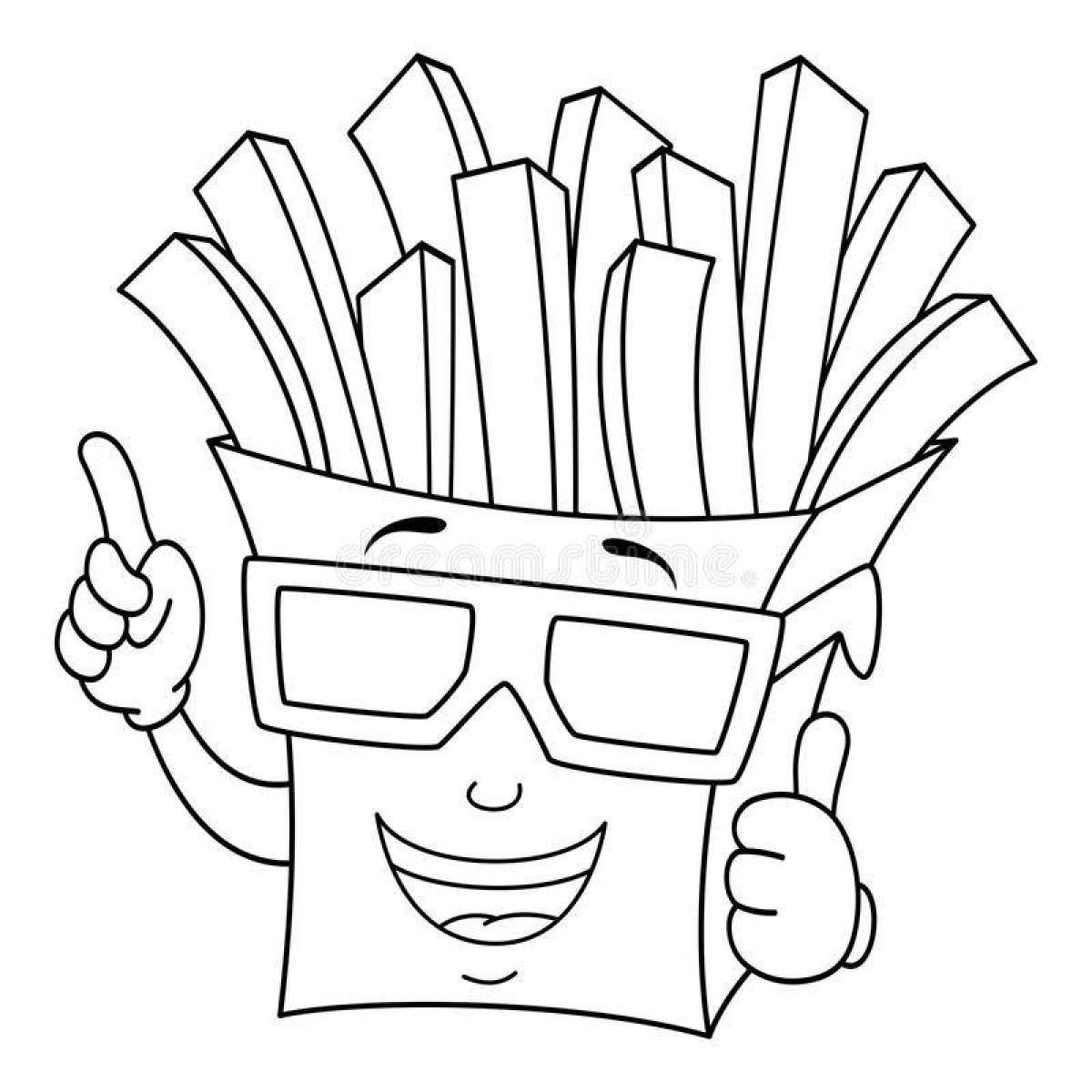 Salty french fries coloring