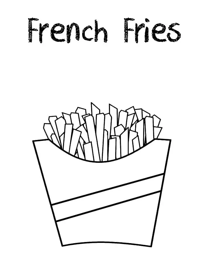 Amazing french fries coloring book