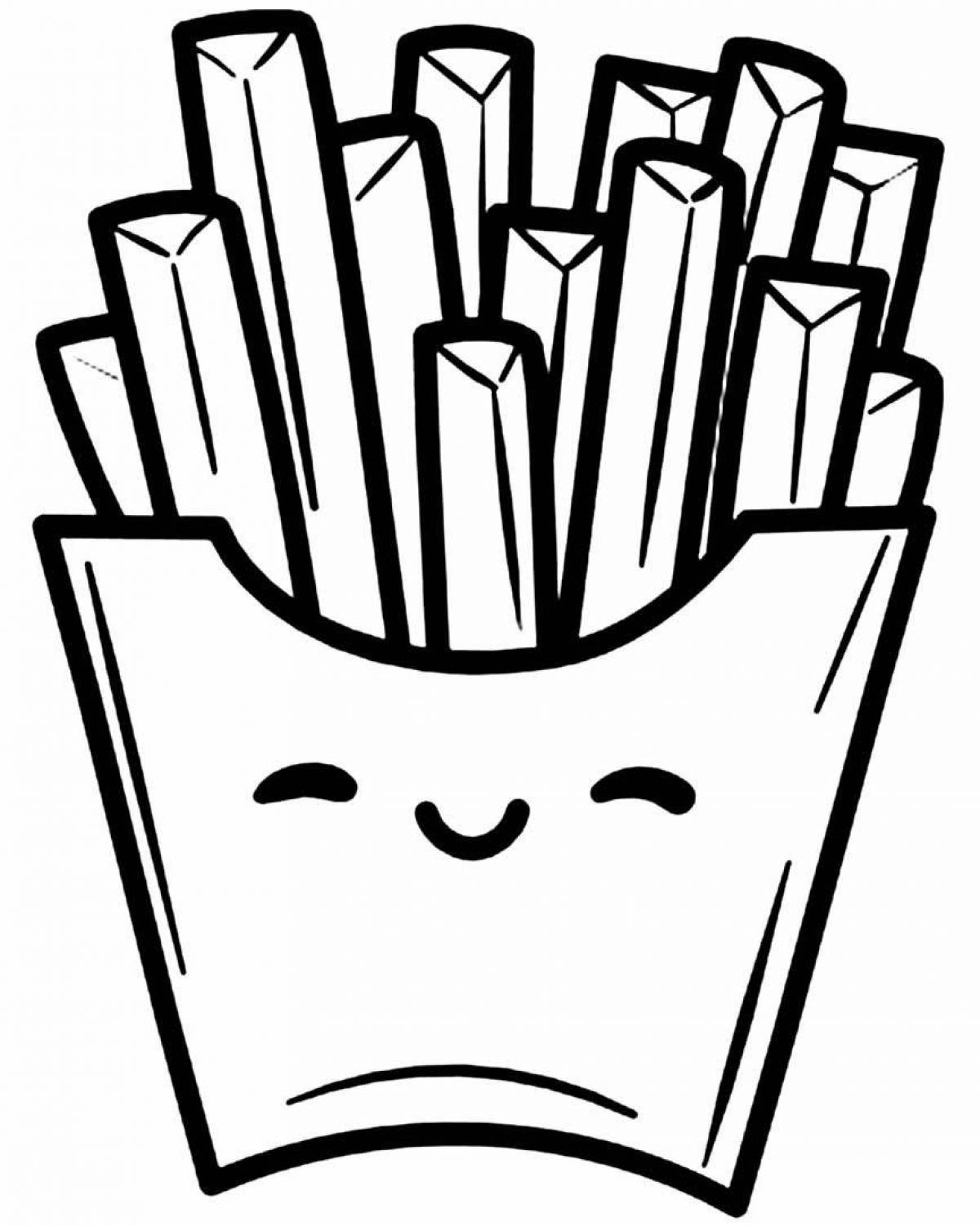 Fatty french fries coloring