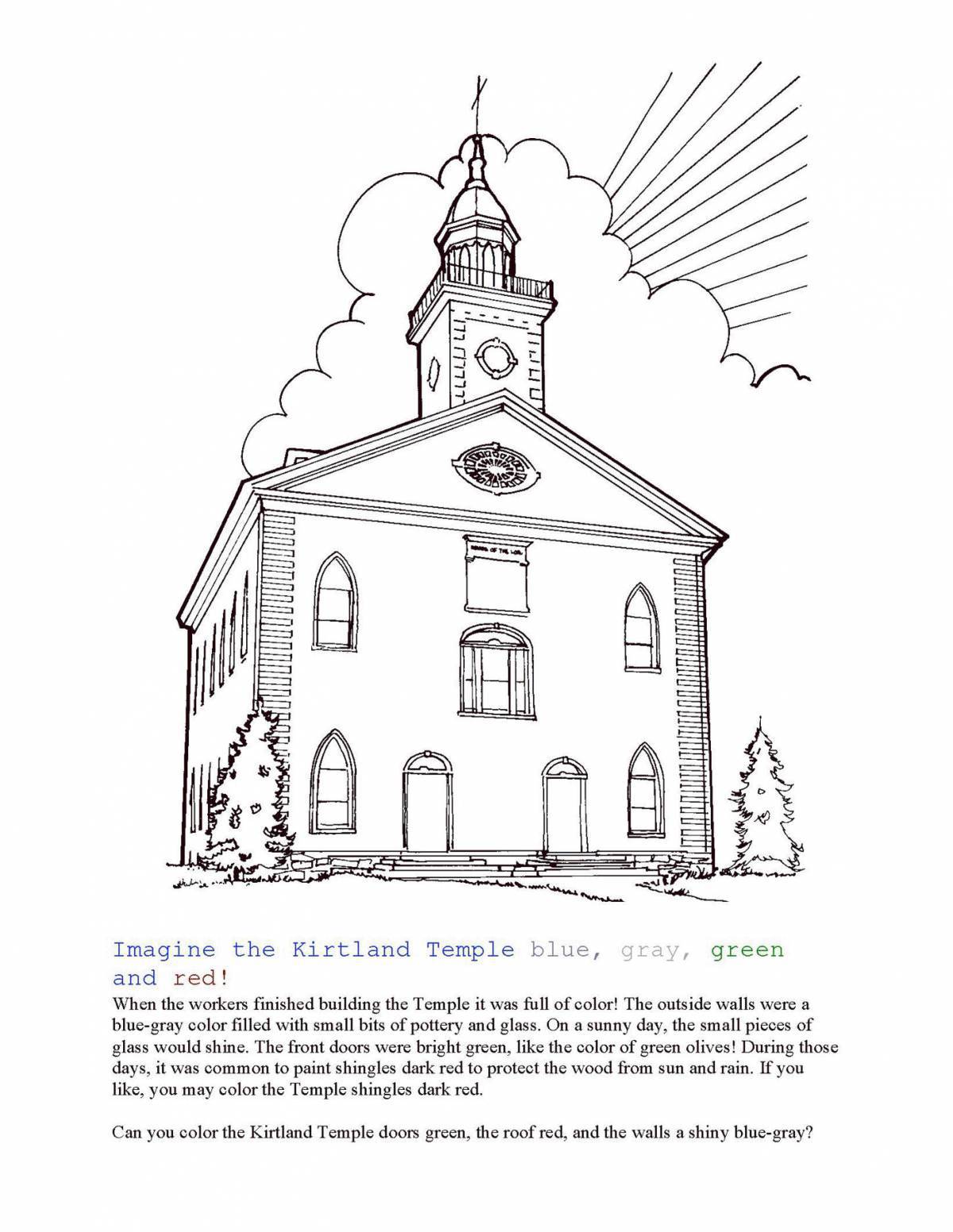 Rampant church coloring page