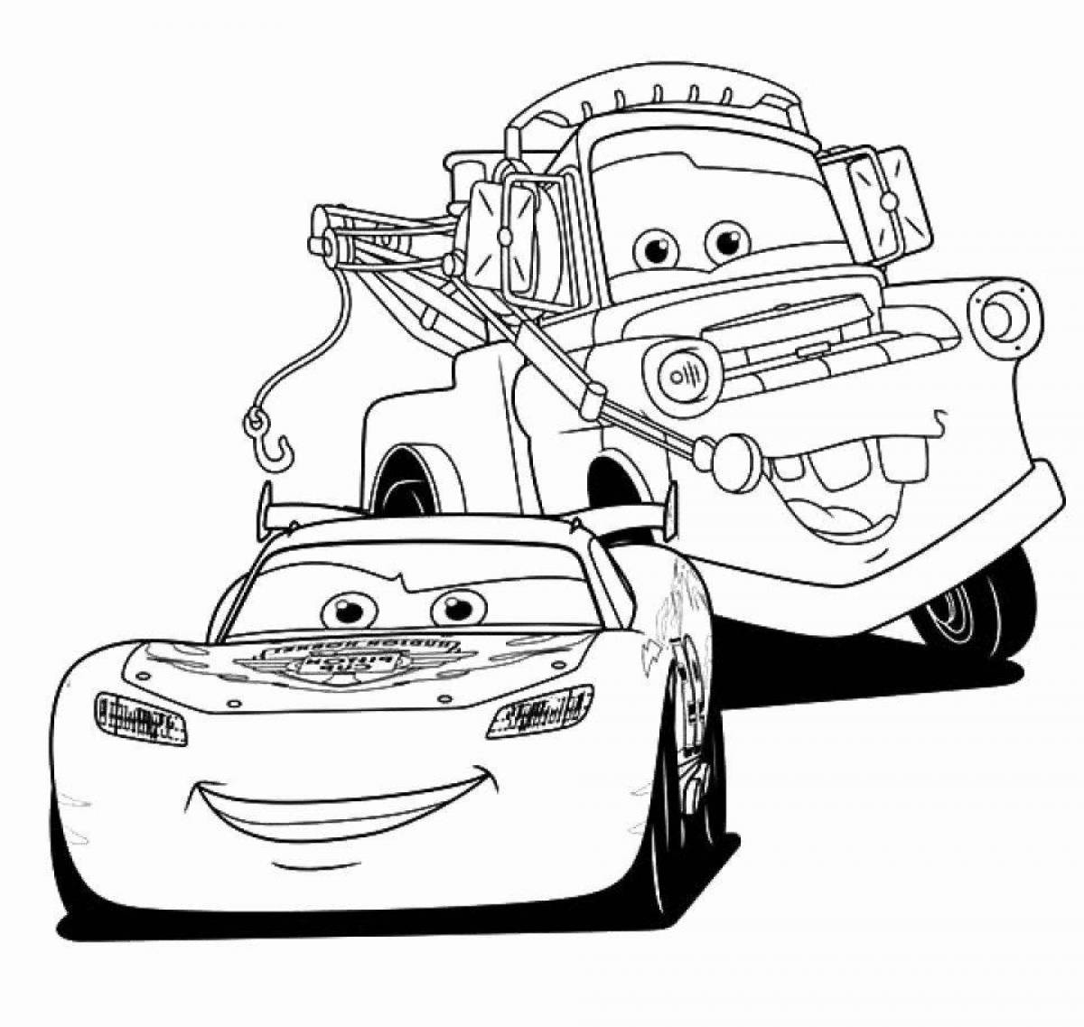Lightning mcqueen colorful coloring book
